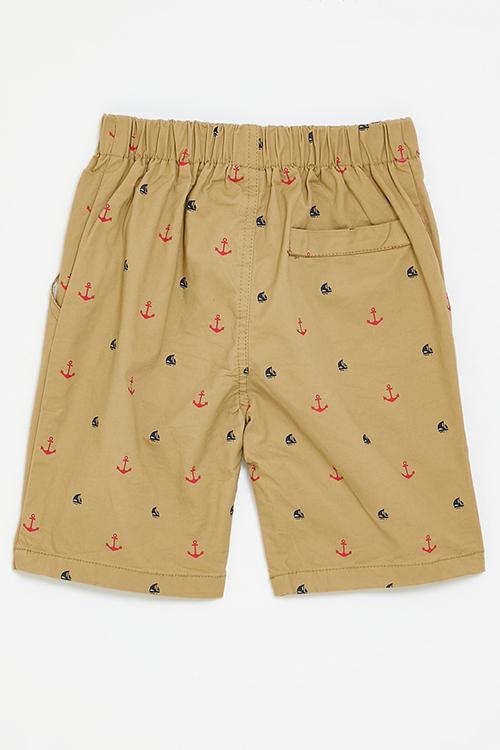 Printed chino shorts - brown