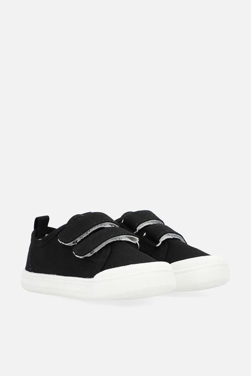 Adjustable strap fastener sneakers - black