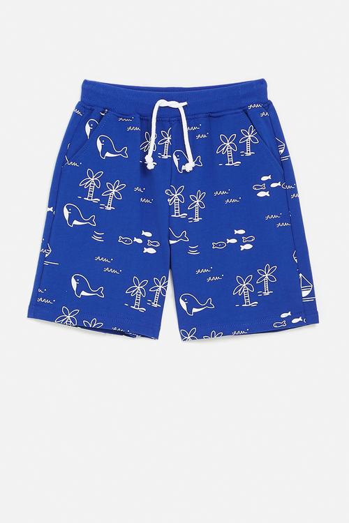 Printed shorts - royal blue