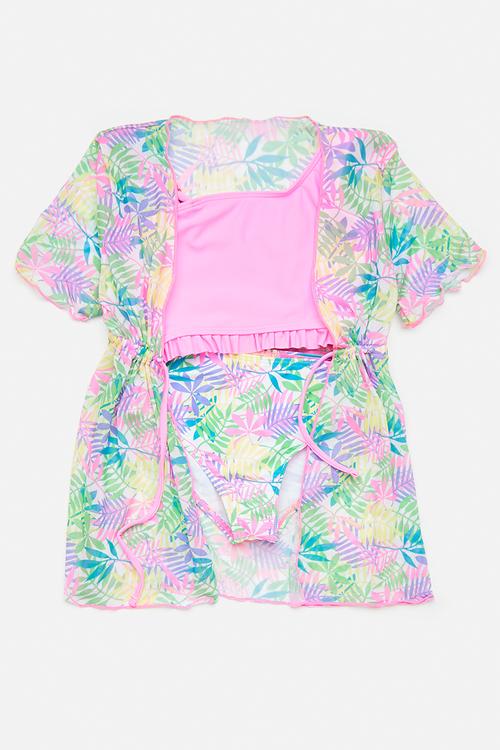 Swimsuit & cover up set - pink/floral