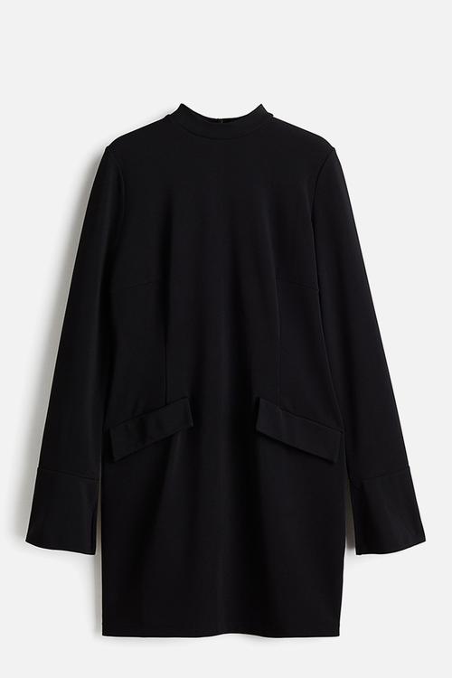 Interlock jersey dress - black