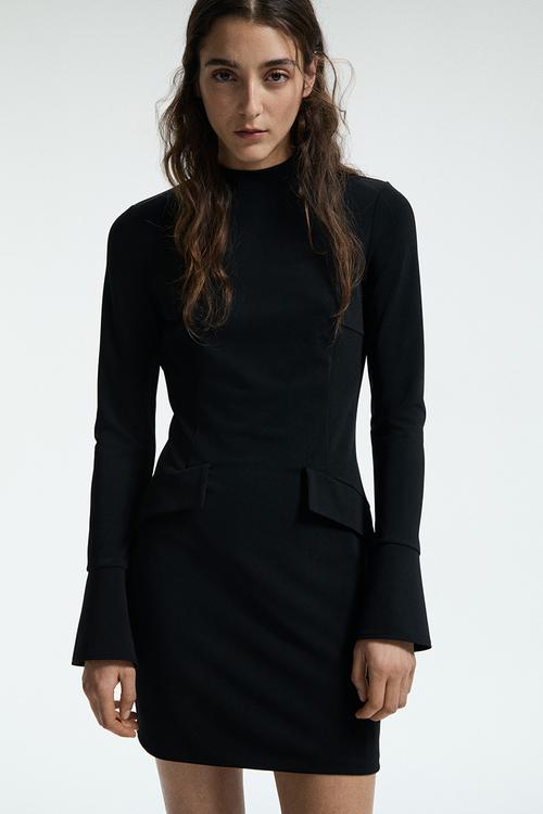 Interlock jersey dress - black