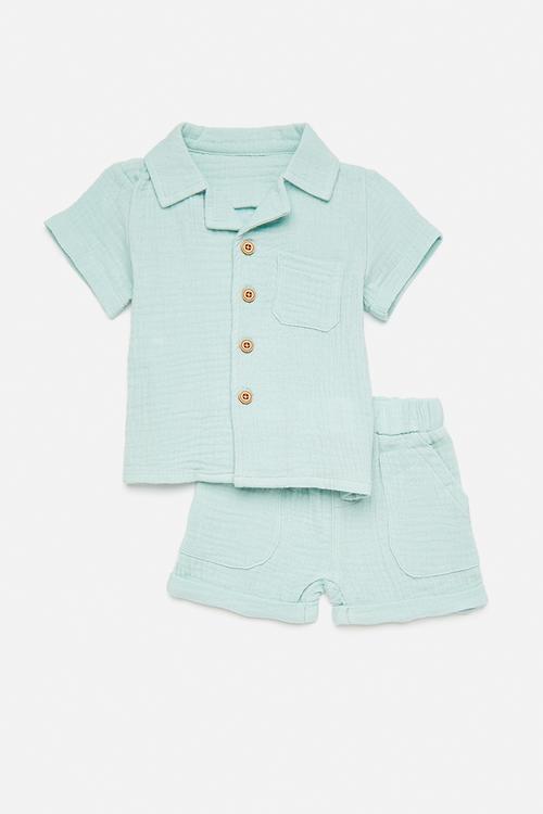 Shirt & short set - green