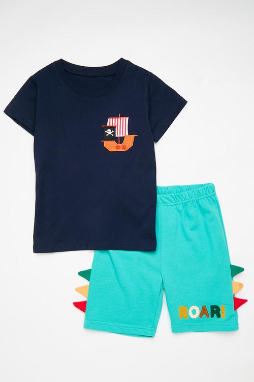 Tee & short set - blue