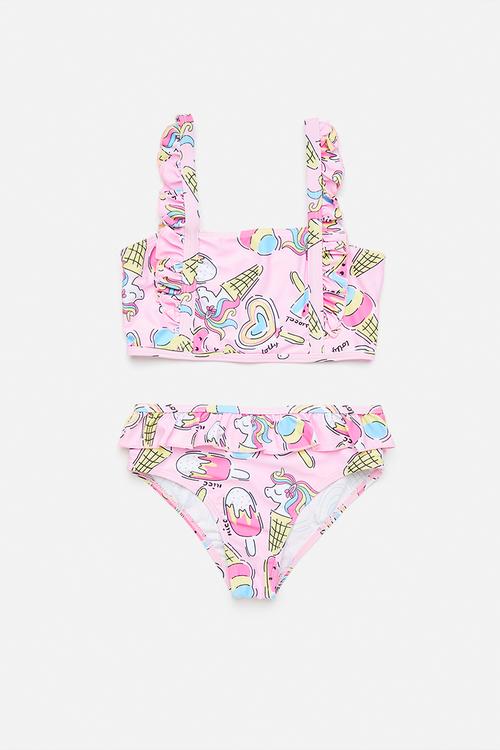 2 Piece frill detail bikini set - ice cream