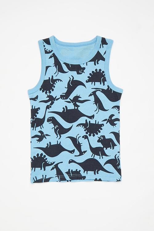 3 Pack printed vests - blue multi