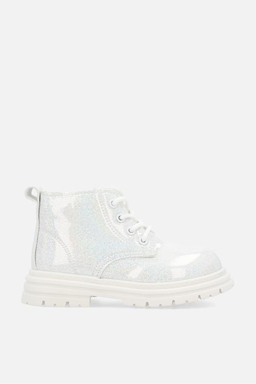 Glitter boots - white silver/ecru 