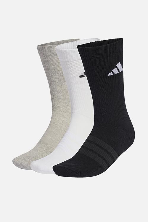 CUSHIONED SPORTSWEAR CREW SOCKS 3 Pack- Grey Heather/White/Black