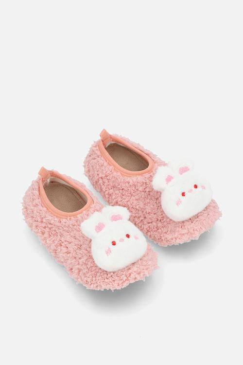 Novelty slippers - pink/white