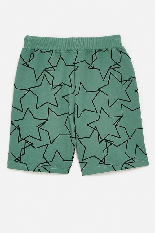 Printed shorts - dk green