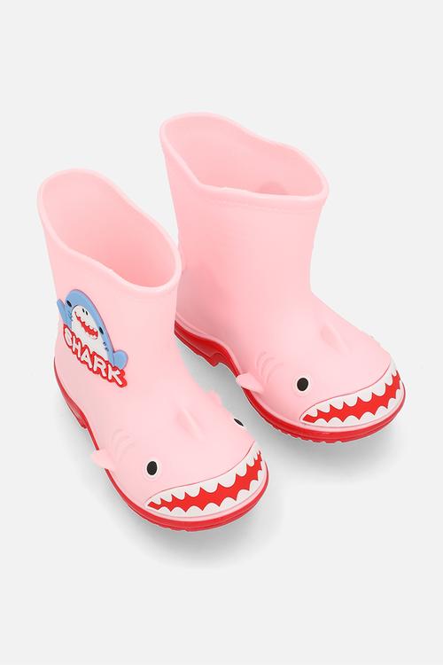 Shark rain boots - pink/red