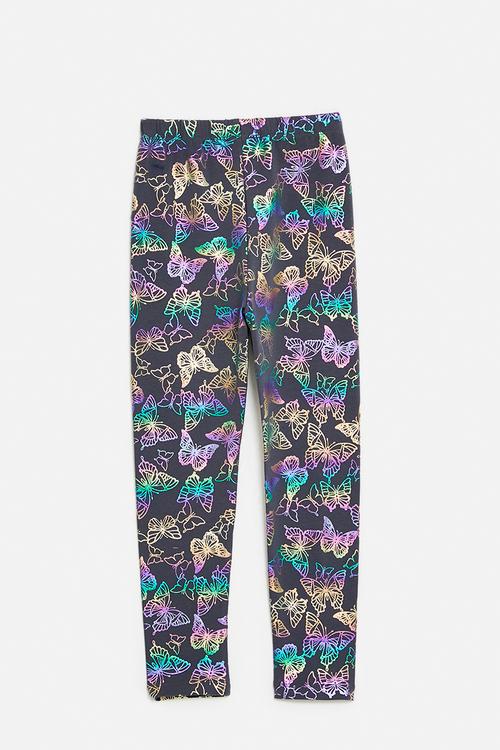 Butterfly all-over-print leggings - black