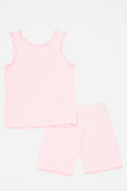 Vest & shorts pj set - mimi pink