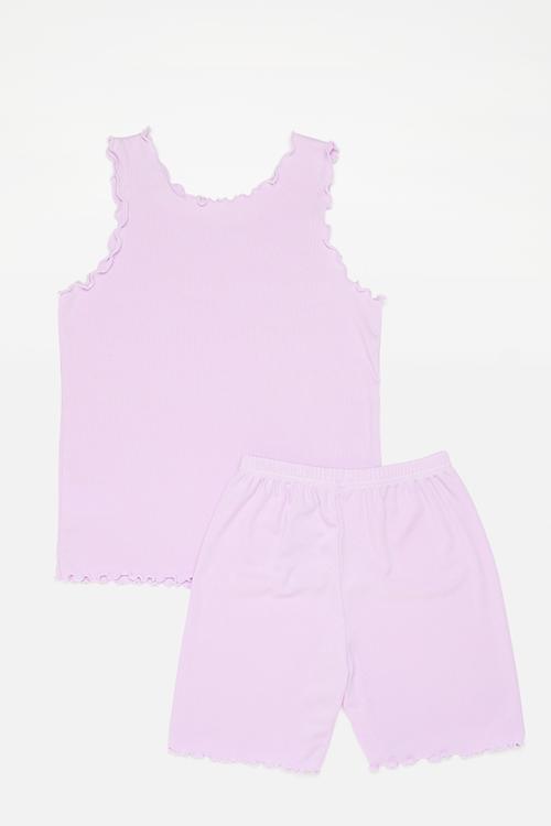 Vest & shorts pj set - lavender
