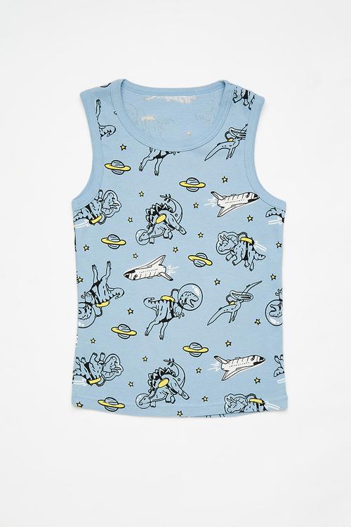 3 pack vests - multi/biker dino/stripes