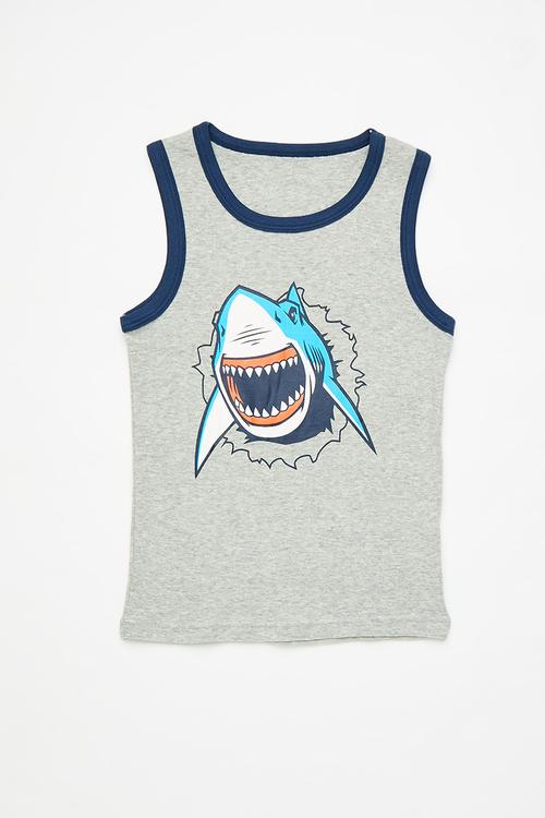 3 pack vests - multi/shark/scooter dino