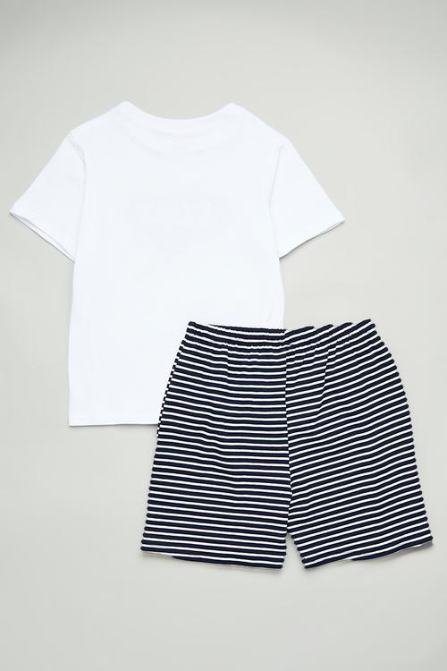 Pj set - white/stripe