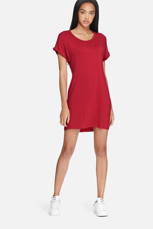 Turn-up tee dress