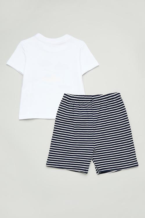 Pj set - white/stripe
