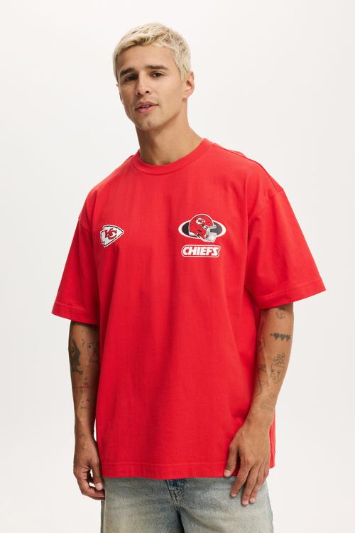 Box Fit Nfl T-shirt - Lcn Nfl Poppy Red - Kansas City Chiefs - Oval