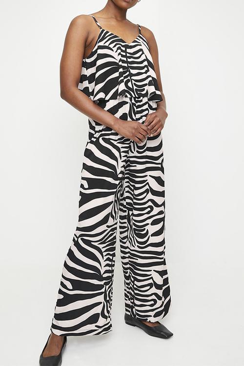 Overlay Cami Jumpsuit - Graded Zebra