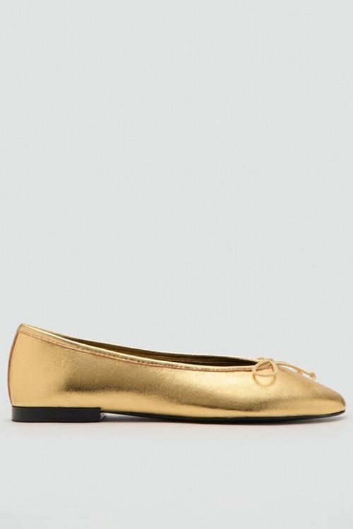 Flater1 leather pump - gold