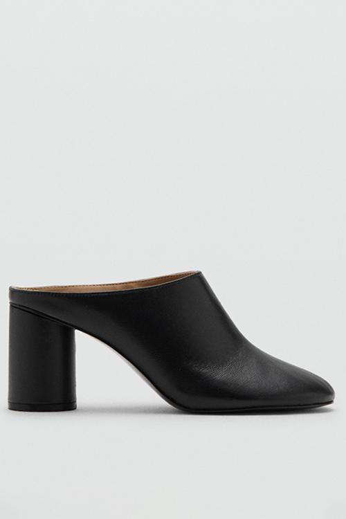 Monto leather heel - black
