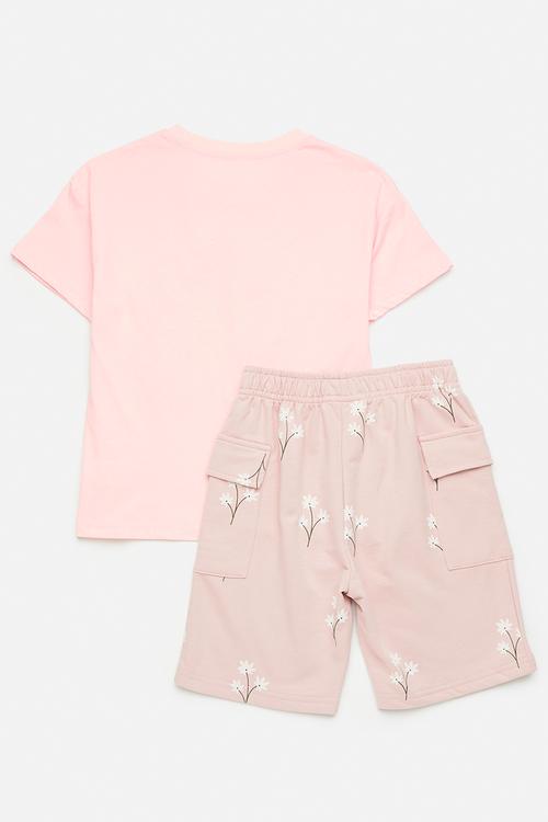 Tee & short set - pink