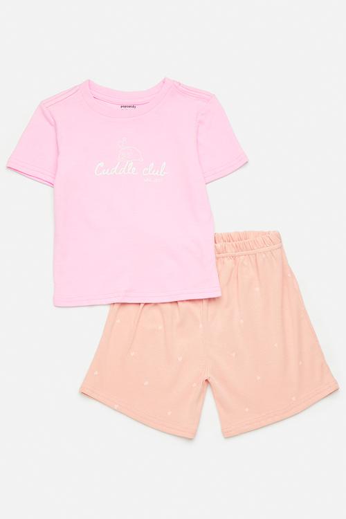 Pj set - pink/aop