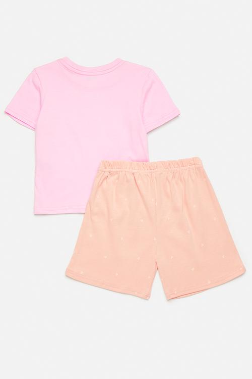 Pj set - pink/aop