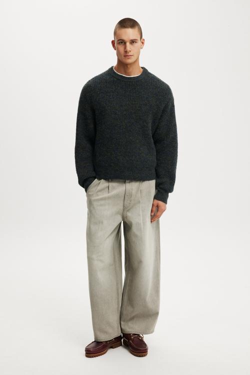 Baggy Balloon Jean - Pleat Ash Grey