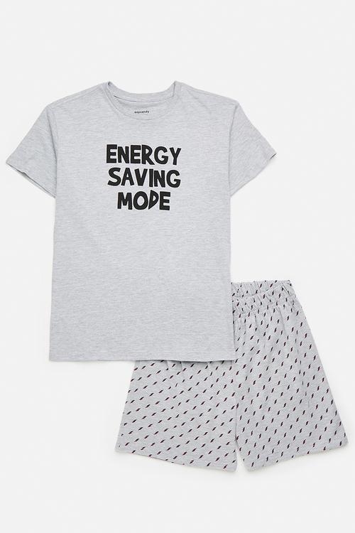 Pj set - grey/aop