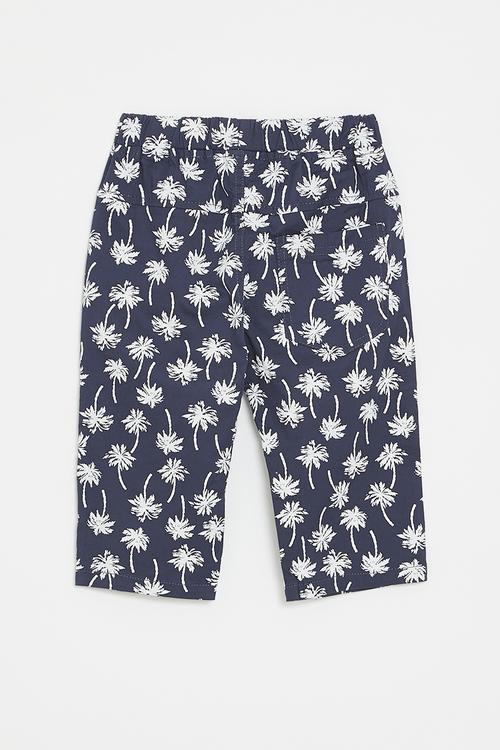 Printed pants - light navy/white