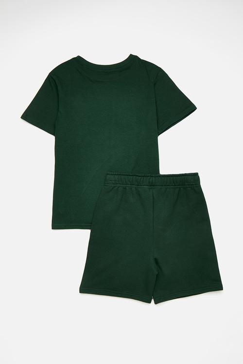 Tee & shorts set - green