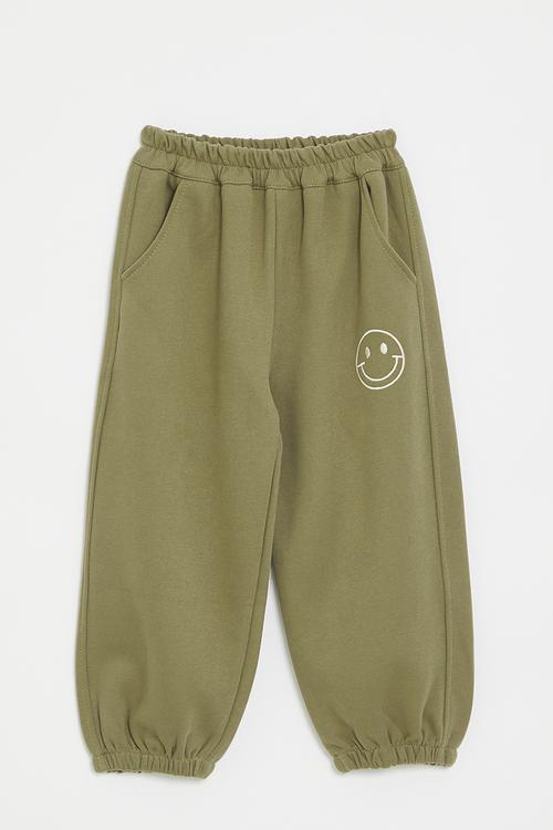 Cuffed jogger pants - olive green