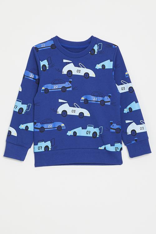 Printed sweatshirt - navy/cars