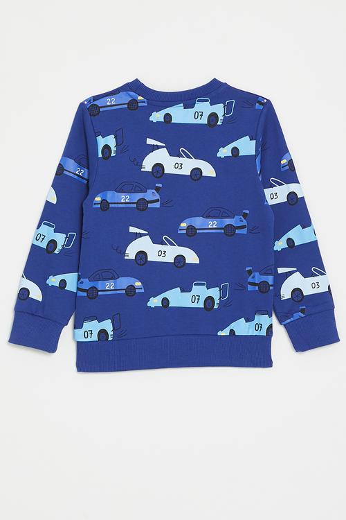 Printed sweatshirt - navy/cars