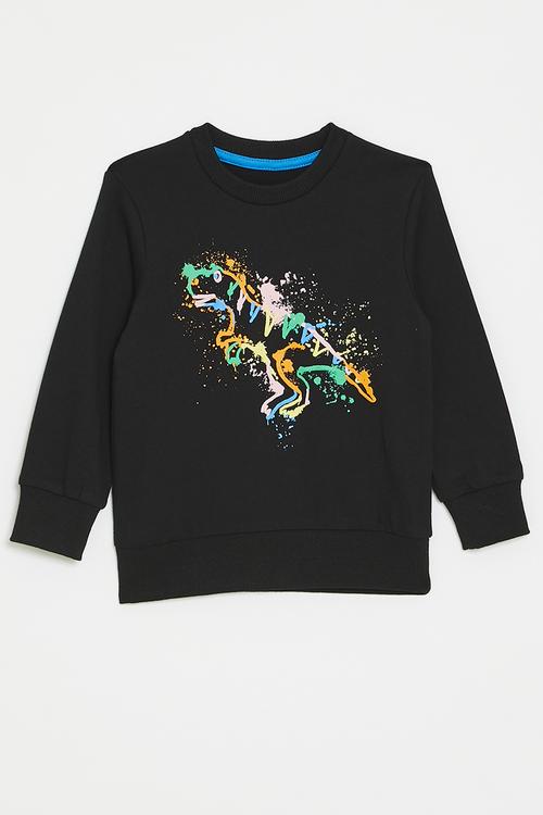 Printed sweatshirt - black/artsy dino