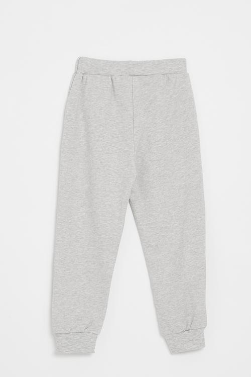 Embroidered graphic joggers - grey