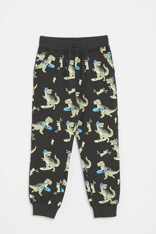 Printed jogger - black/skater dino