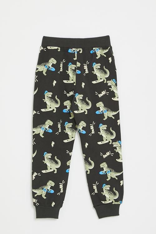 Printed jogger - black/skater dino