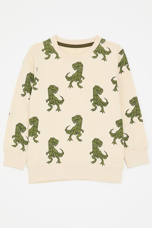 Printed sweatshirt - cream/dinos