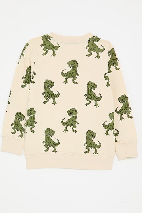 Printed sweatshirt - cream/dinos