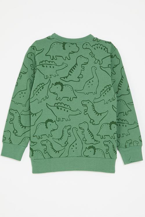Printed sweatshirt - green/dino