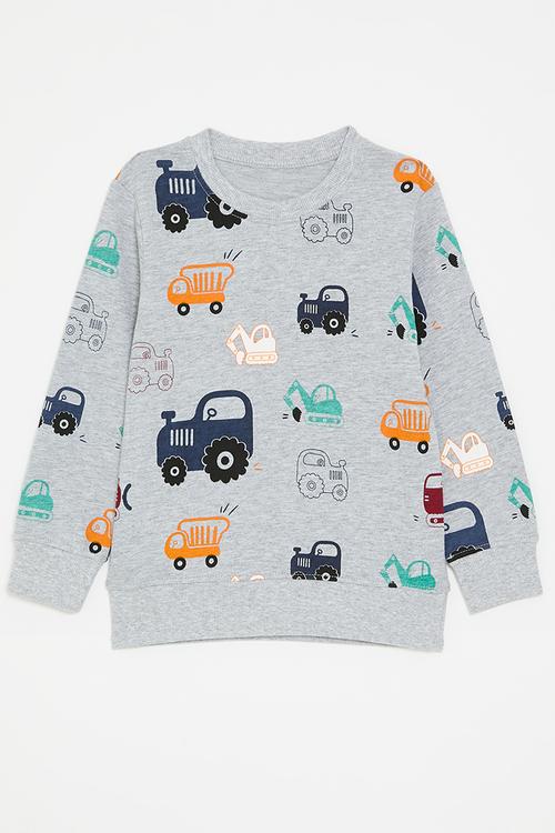 Printed sweatshirt - grey/cars