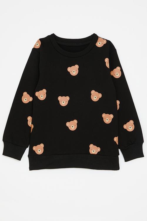 Printed sweatshirt - black/tiger