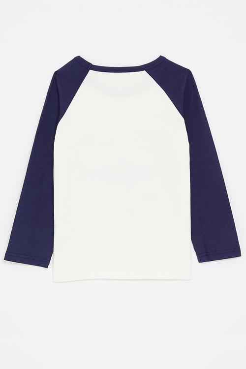 Tiger shark graphic print tee - navy/white