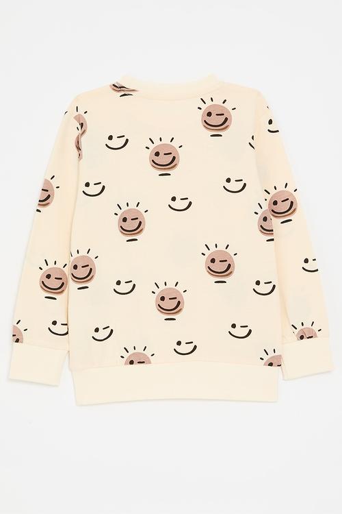 Printed sweatshirt - off white/smile/wink