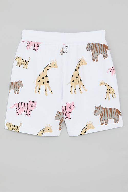 Printed shorts - white