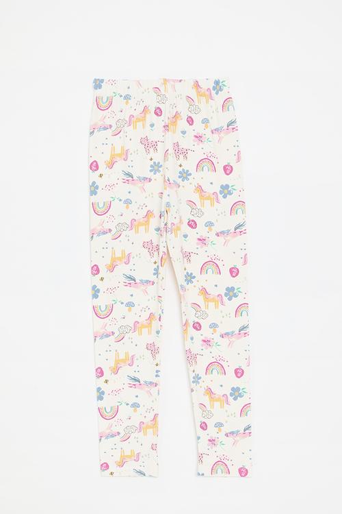 Printed leggings - white/multi